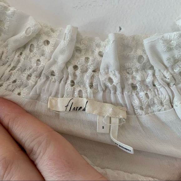 Anthropologie Floreat Eyelet Off Shoulder Blouse - Picture 5 of 9